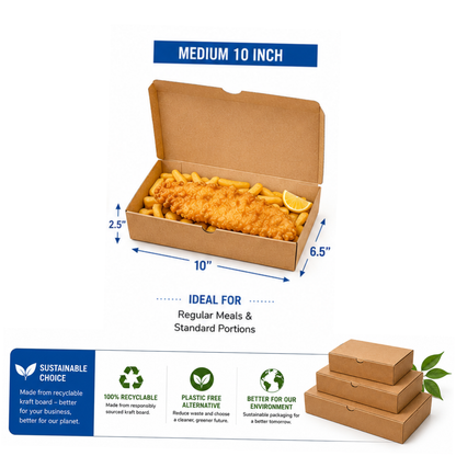 Plain Brown Fish and Chips Box
