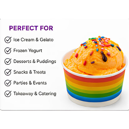 Premium 4oz Printed Ice Cream Cups | Eco-Friendly & Disposable