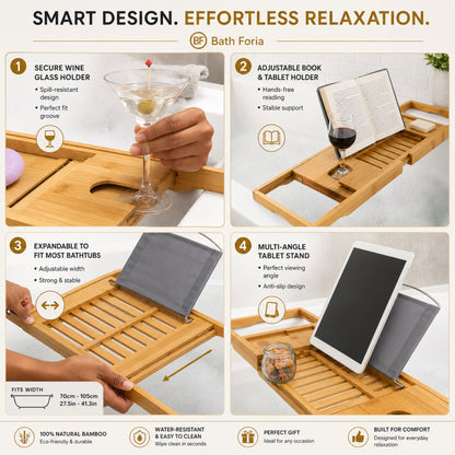 Premium Quality Wooden Bath Caddy