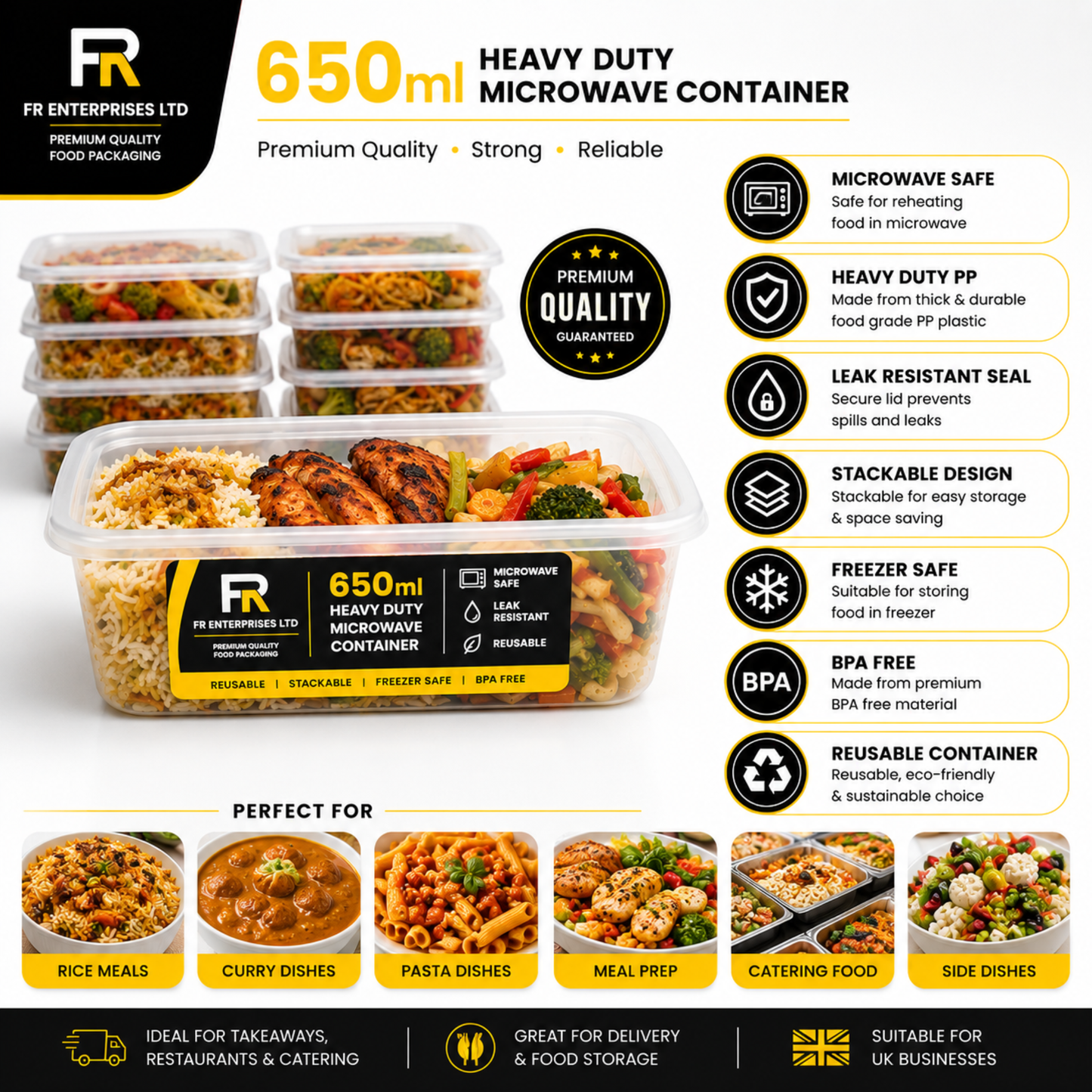 Heavy Duty Microwave Container with Lids