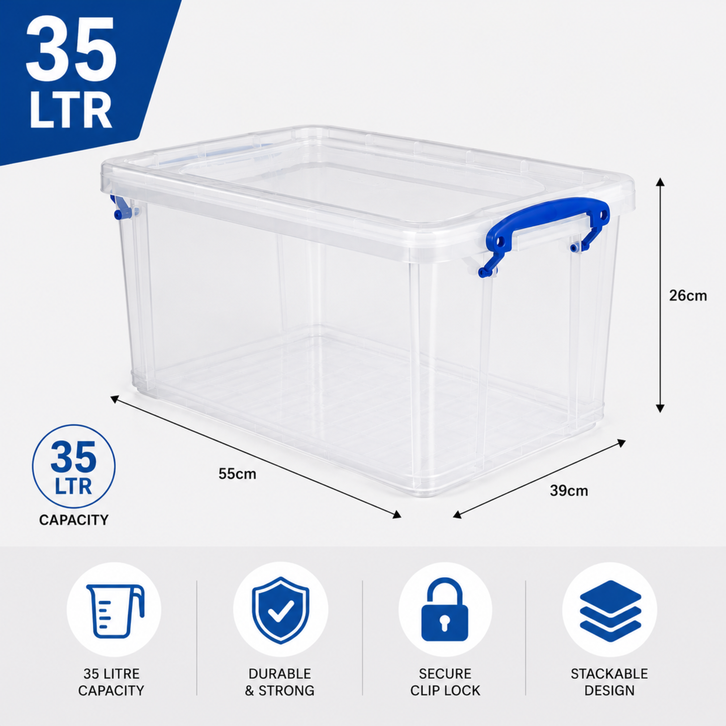 Clear Rectangle Storage Box