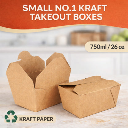 The Ultimate Eco-Friendly Brown Takeaway Box No. 1 | Sturdy & Leak-Proof