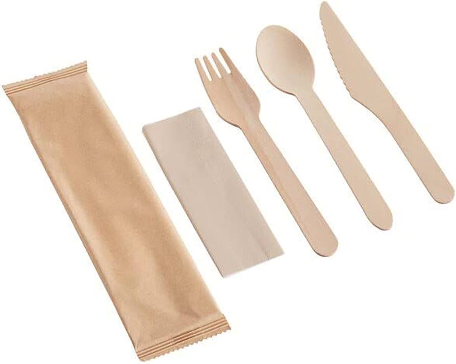 Premium Wooden Cutlery Set | Heavy-Duty Disposable Cutlery