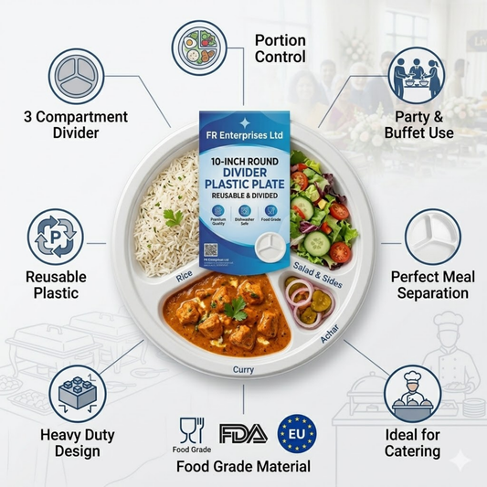 3 Compartment Plate for Hot & Cold Food