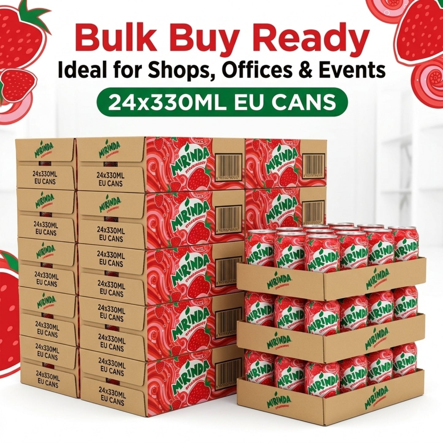 CAN Strawberry Mirinda 24x330ML