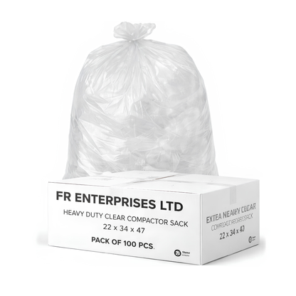 Ultra-Strong Heavy Duty Clear Sack Loose Pack- 22x34x47