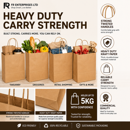 Eco-Friendly Brown Twisted Handle Paper Bags