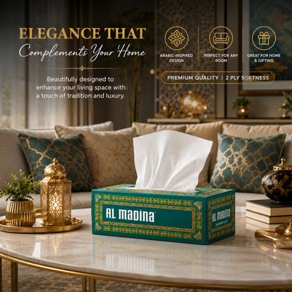 Sadeel /Alin Al Madina Facial 2 PLY Tissue Box- 6x5