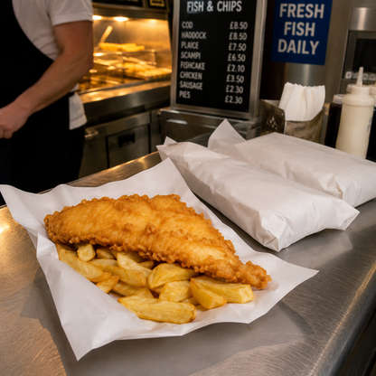 News Off Cut Fish & Chips Paper