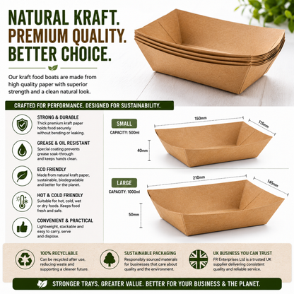 The Ultimate Eco-Friendly Kraft Food Tray | Sturdy & Leak-Proof