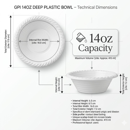 GPI Deep Plastic bowls
