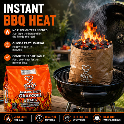 Instant Light Lumpwood Charcoal: FSC® Certified Single to 4KG