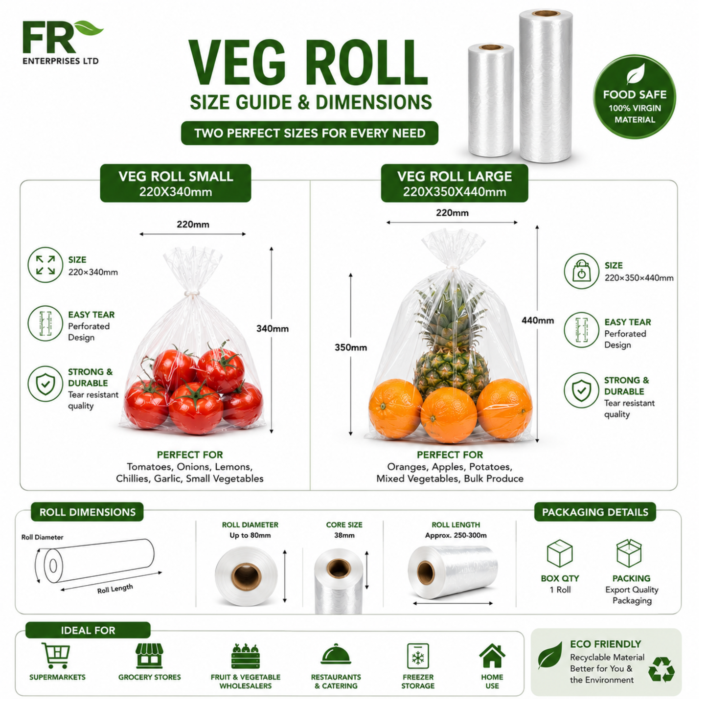 Heavy Duty Veg Roll