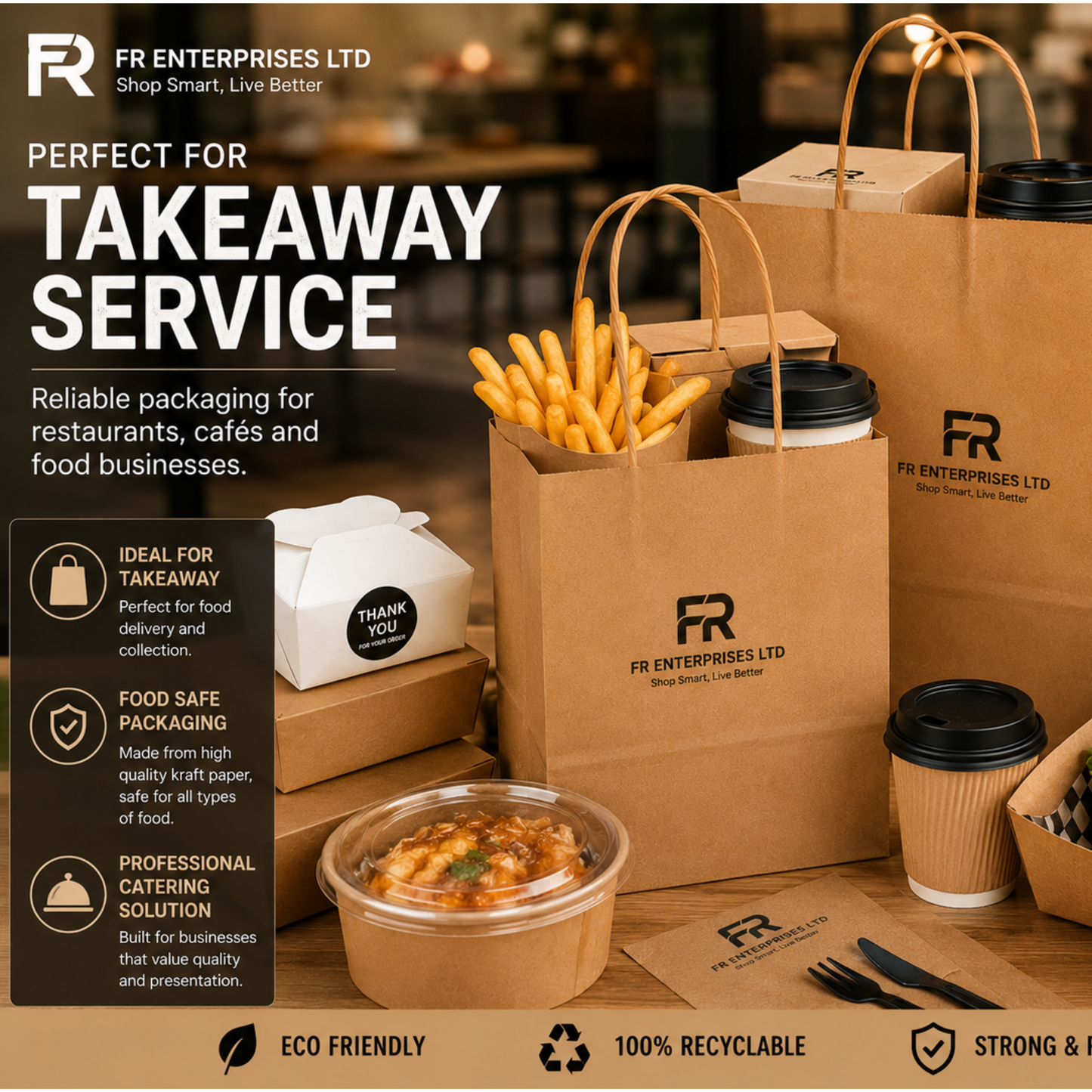 Eco-Friendly Brown Twisted Handle Paper Bags