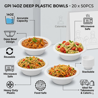 GPI Deep Plastic bowls