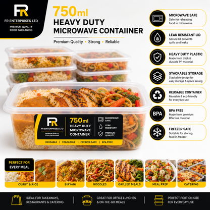 Heavy Duty Microwave Container with Lids