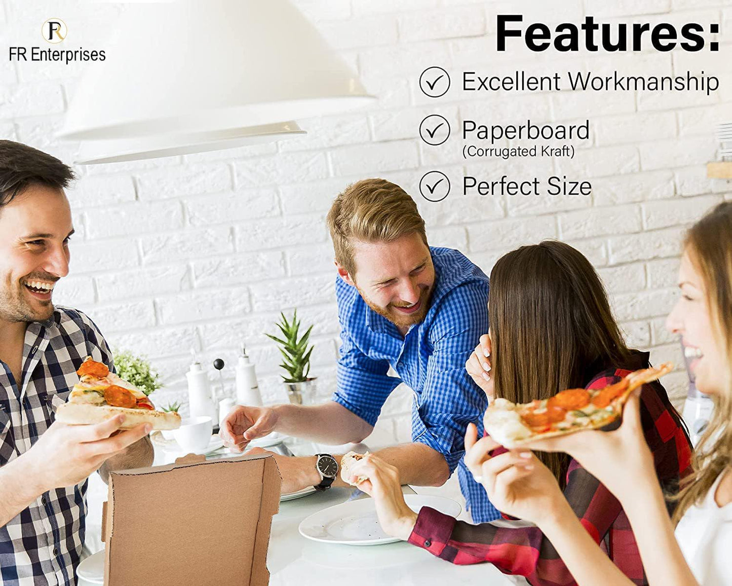 Eco-Friendly 15" Pizza Box Black Pizza Boxes