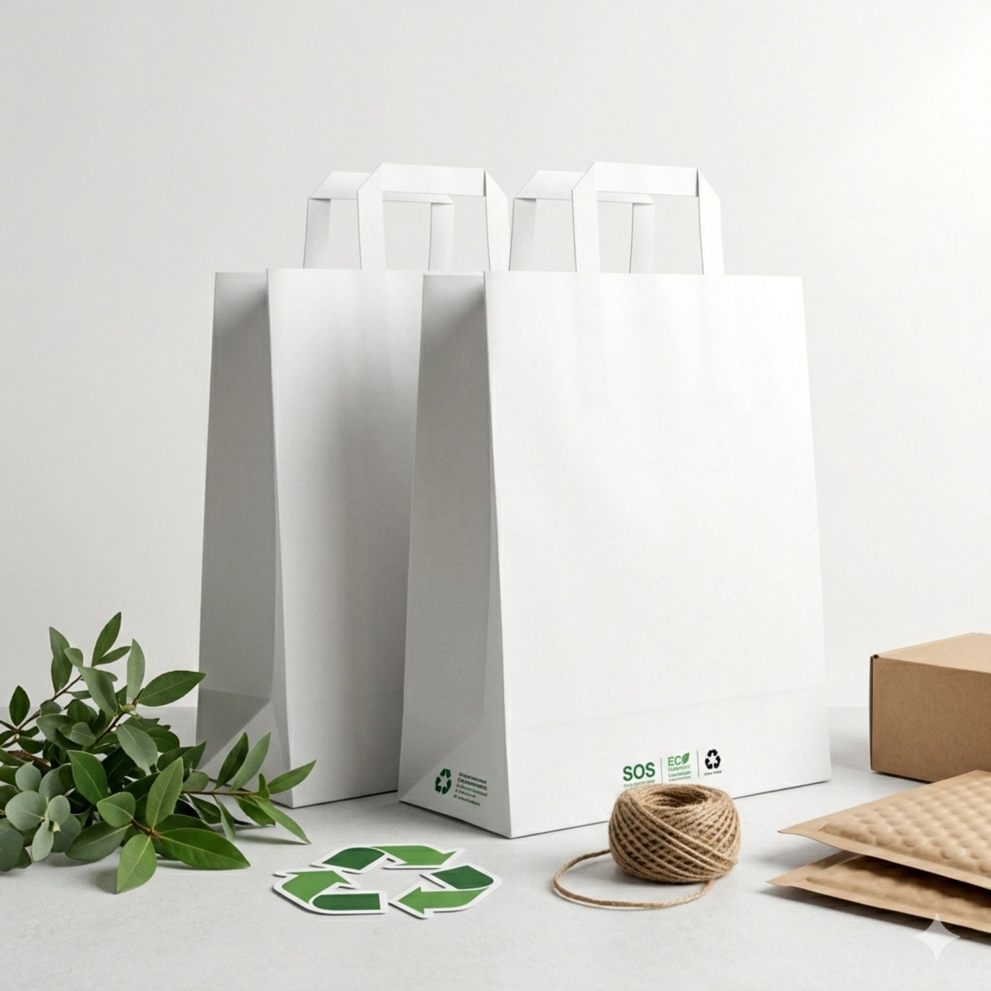 Eco-Friendly White SOS Paper Bag Jumbo | Sustainable High-Strength Bags