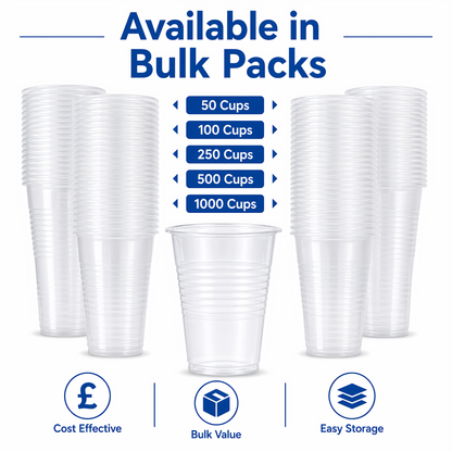 Eco-Friendly Clear Water Cups 7oz | 100% Recyclable