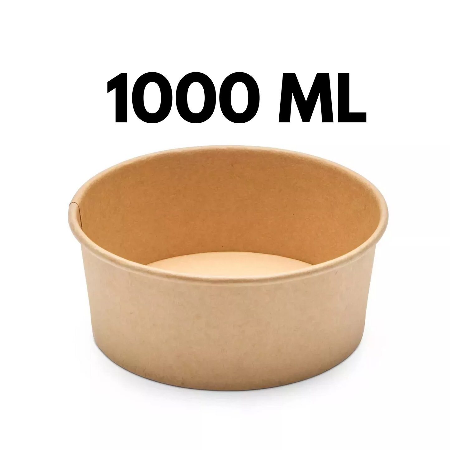 Eco-Friendly Round Kraft Bowl with Secure Lids