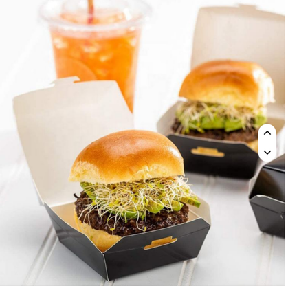Black Corrugated Burger Box EP6 Takeaway Containers