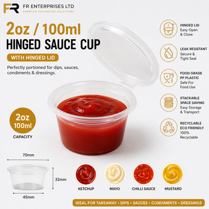 FR Heavy Duty Sauce Cups with Lids