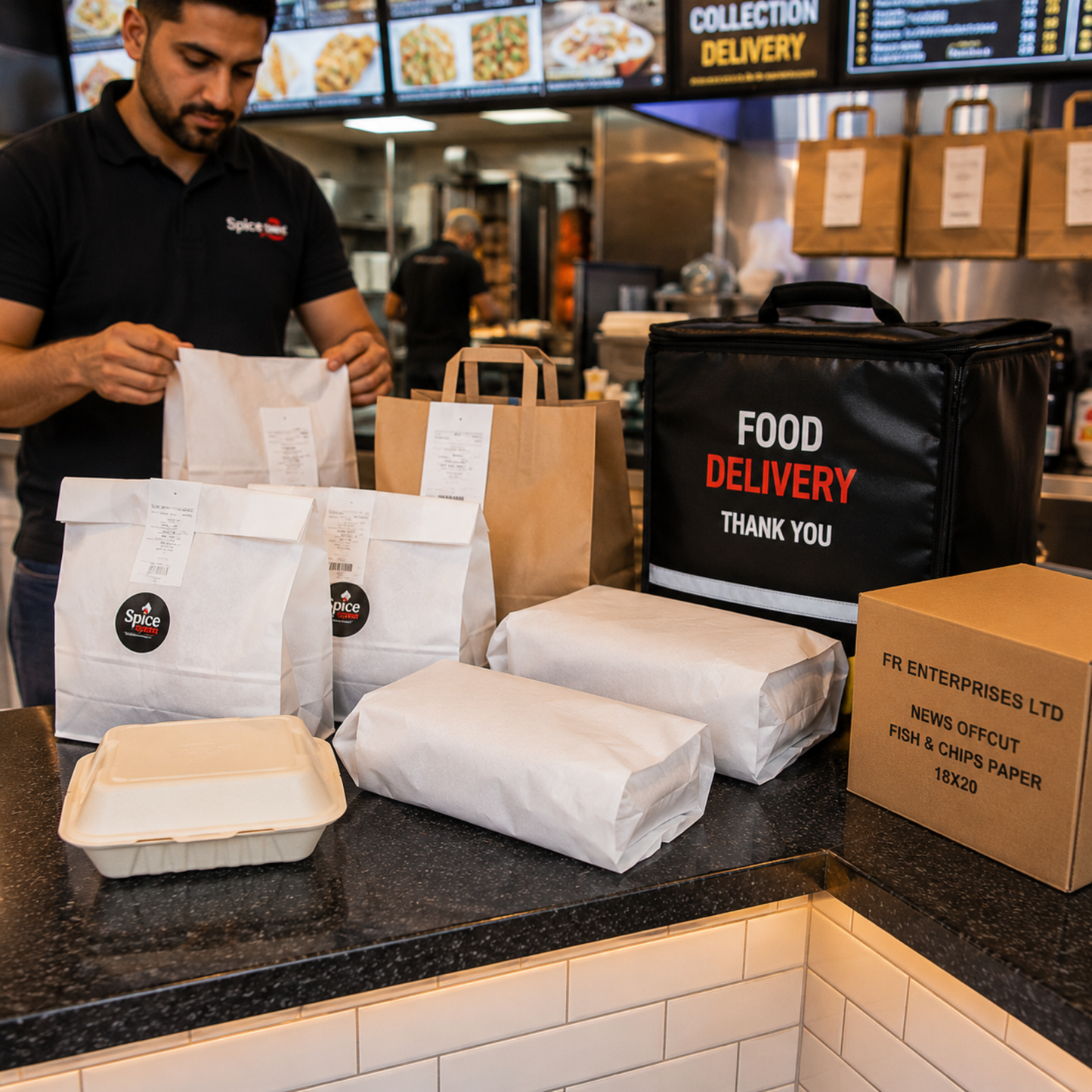 News Off Cut Fish & Chips Paper