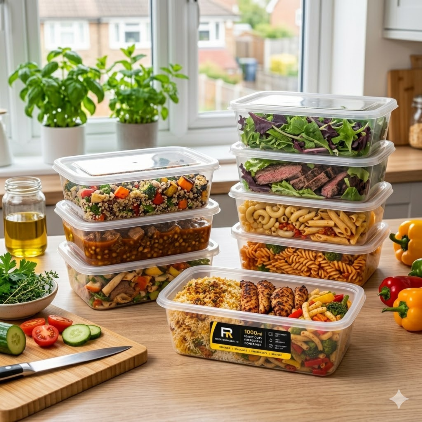 Heavy Duty Microwave Container with Lids