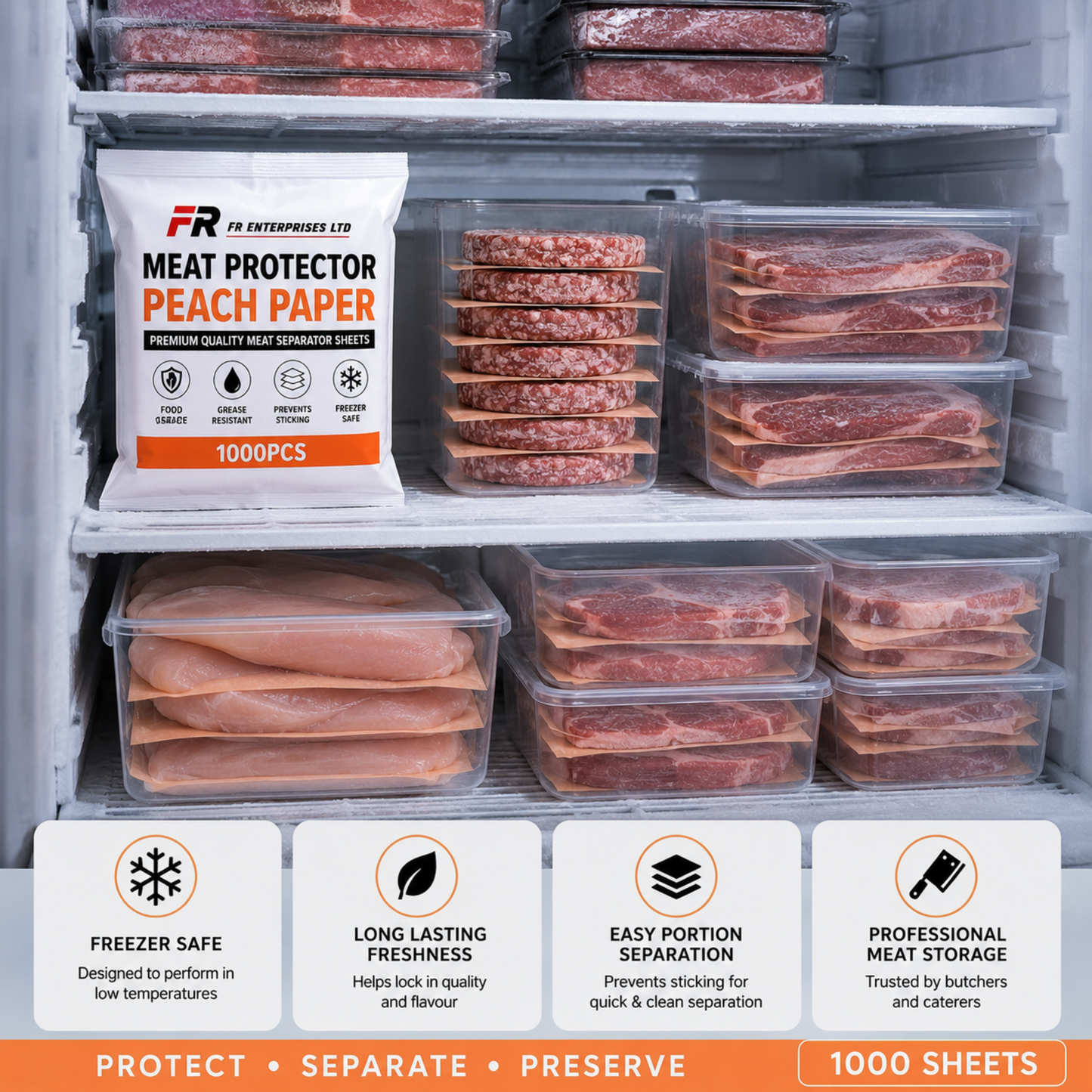 Meat Protector Peach Paper