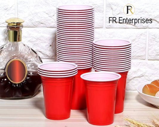 Red Reusable Plastic Beer Cups