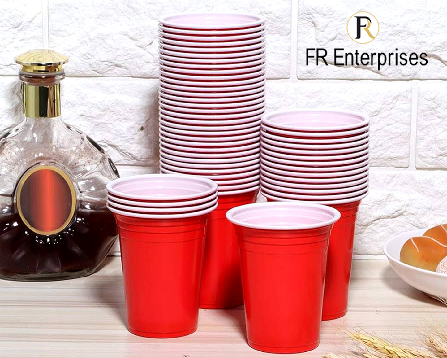Red Reusable Plastic Beer Cups
