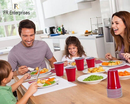 Red Reusable Plastic Beer Cups