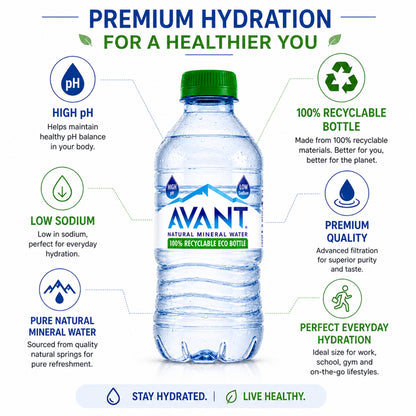 Avant Natural Mineral Water 330ml (Pack of 24)