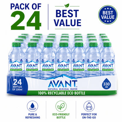 Avant Natural Mineral Water 330ml (Pack of 24)