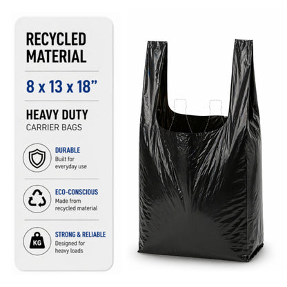 Small Heavy Duty Poly Carrier Bottle Bag-  8x13x18"