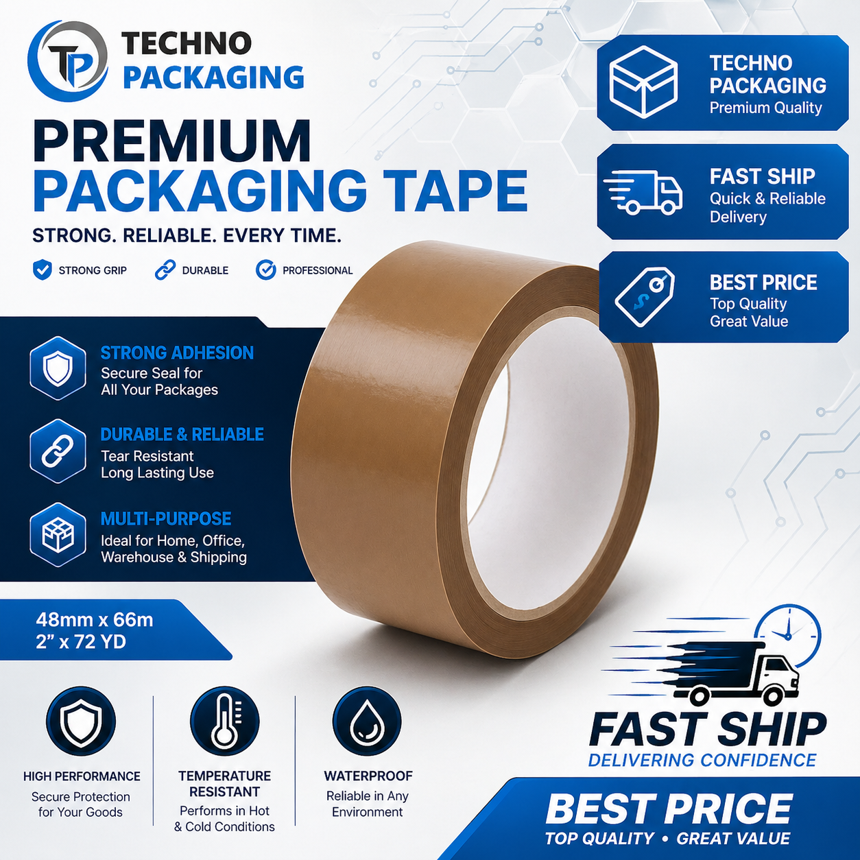 Heavy Duty Packing Tape 48mmx66m