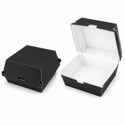 Black Corrugated Burger Box EP6 Takeaway Containers