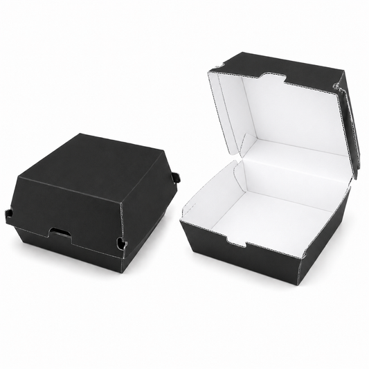 Black Corrugated Burger Box EP6 Takeaway Containers