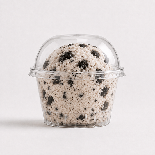 Premium 6oz Plastic Ice Cream Cups With Lids PET | Eco-Friendly & Disposable