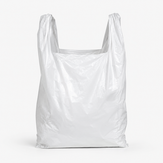 White Extra Large Jumbo Plastic Carrier Bags- 16x25x29''