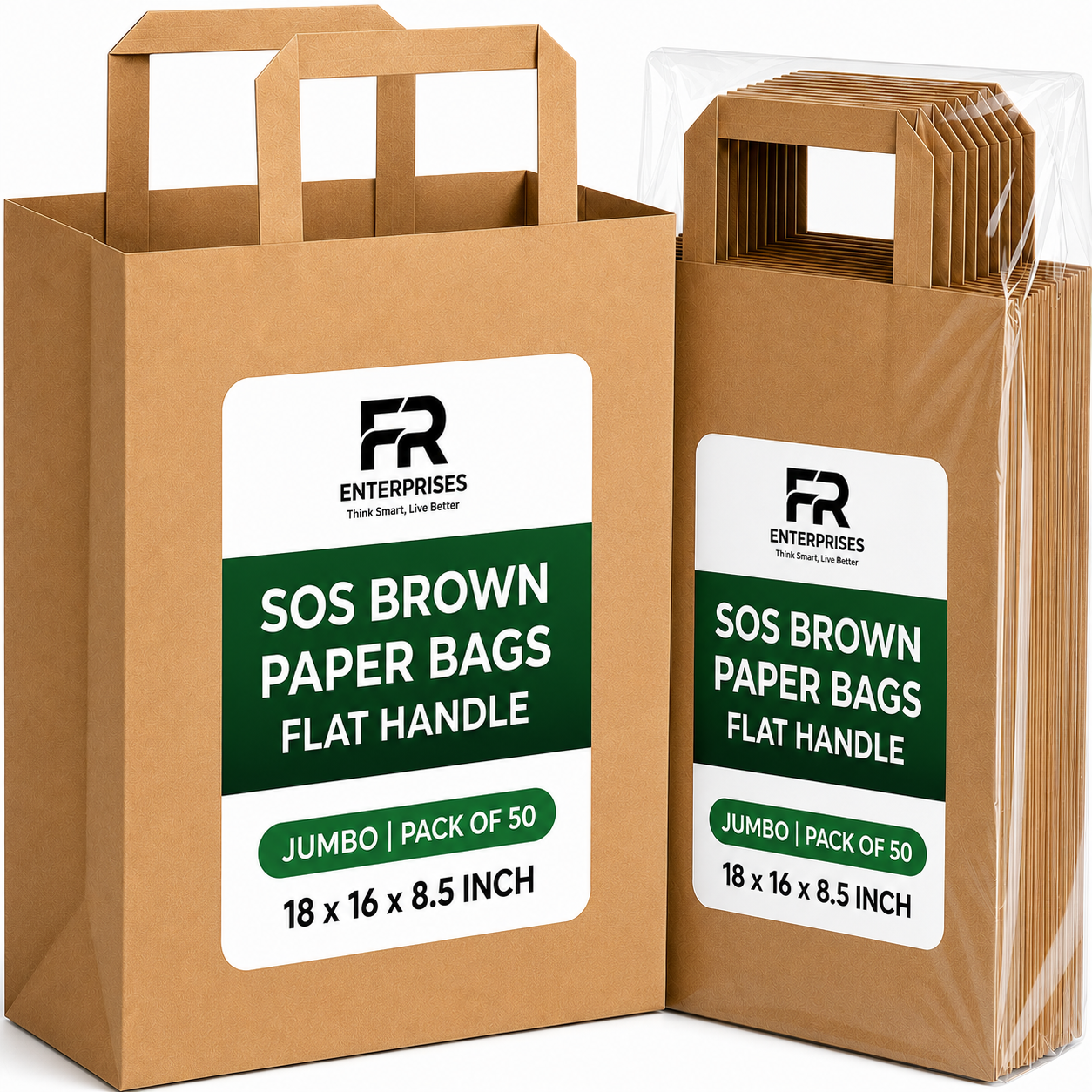 Eco-Friendly Brown SOS Paper Bag Jumbo | Sustainable High-Strength Carry Bags