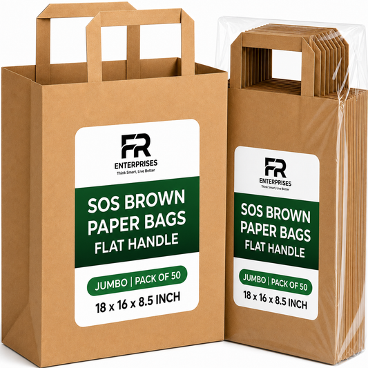 Eco-Friendly Brown SOS Paper Bag | Sustainable High-Strength Carry Bags