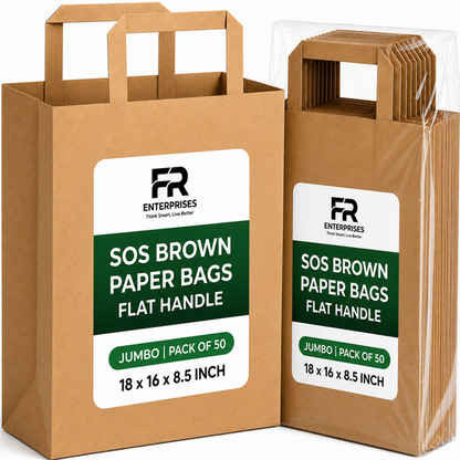 Eco-Friendly Brown SOS Paper Bag | Sustainable High-Strength Carry Bags