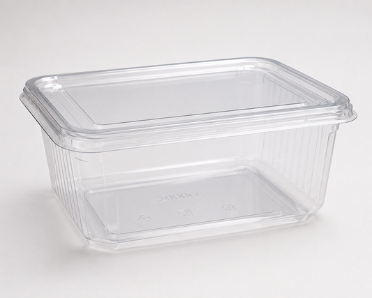 2000cc Clear Salad Containers- 200 pack