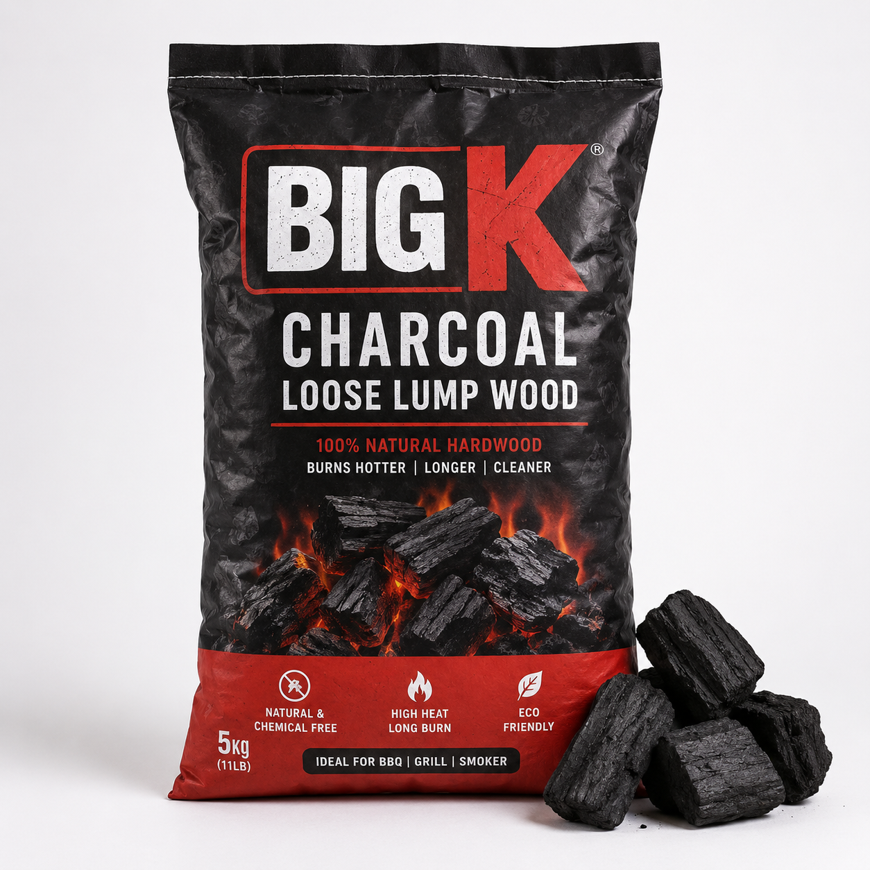 Big k Charcoal Loose Lump Wood