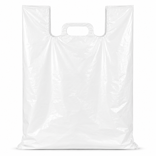 White Extra Large Jumbo Plastic Carrier Bags- 16x25x29''