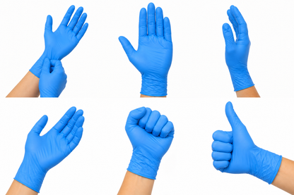 Blue Disposable Latex Gloves – Comfortable, Flexible & Protective
