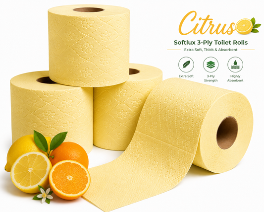 Citrus Softlux 3-Ply Toilet Rolls – Extra Soft, Thick & Absorbent