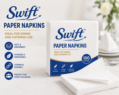 Swift Paper Napkins – Ideal for Dining and Catering Use