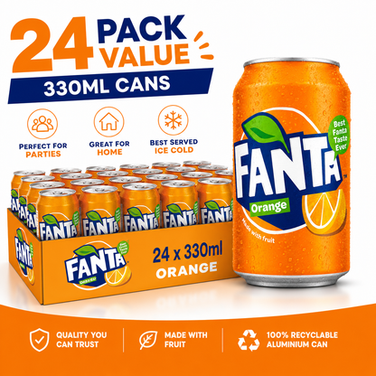 CAN Fanta Orange 24X330ML GB